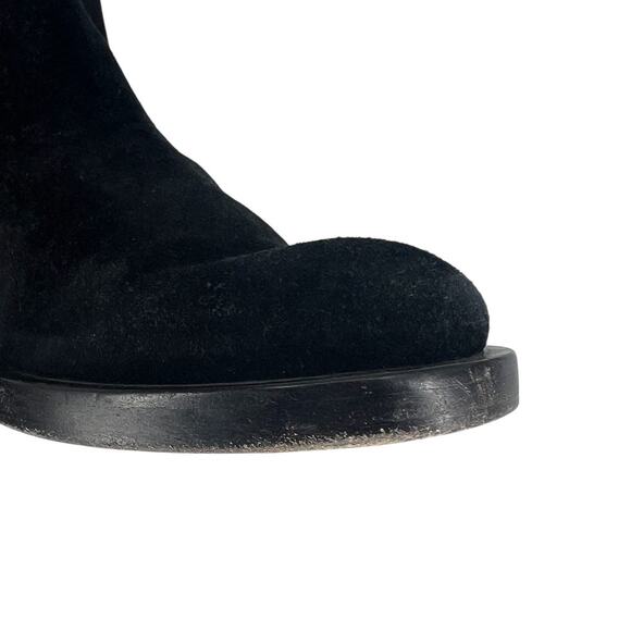 Gucci Soho Black Suede Over-The-Knee Boots GG Logo Size 40.5 / US 10.5 - Picture 8 of 16